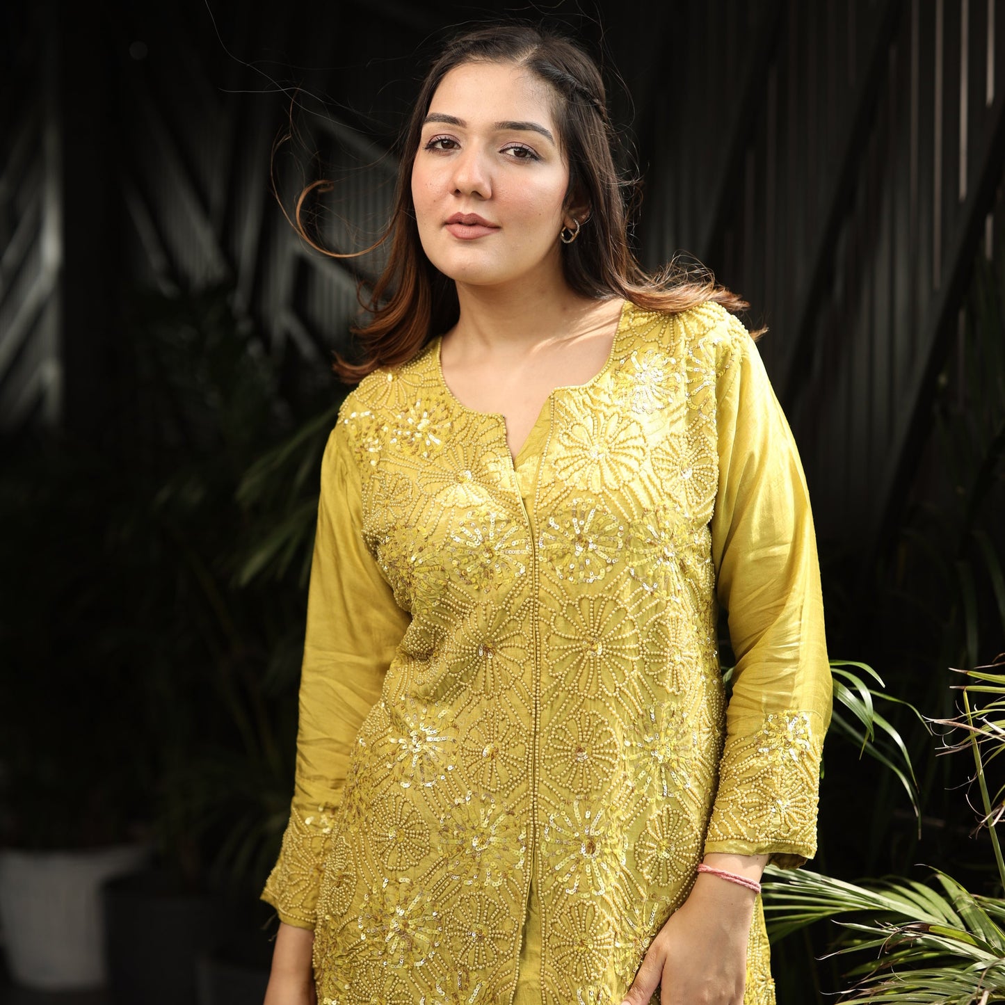 Pista Heavy Embroidery Coord Set
