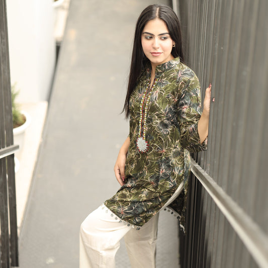 Green Print Coord Set