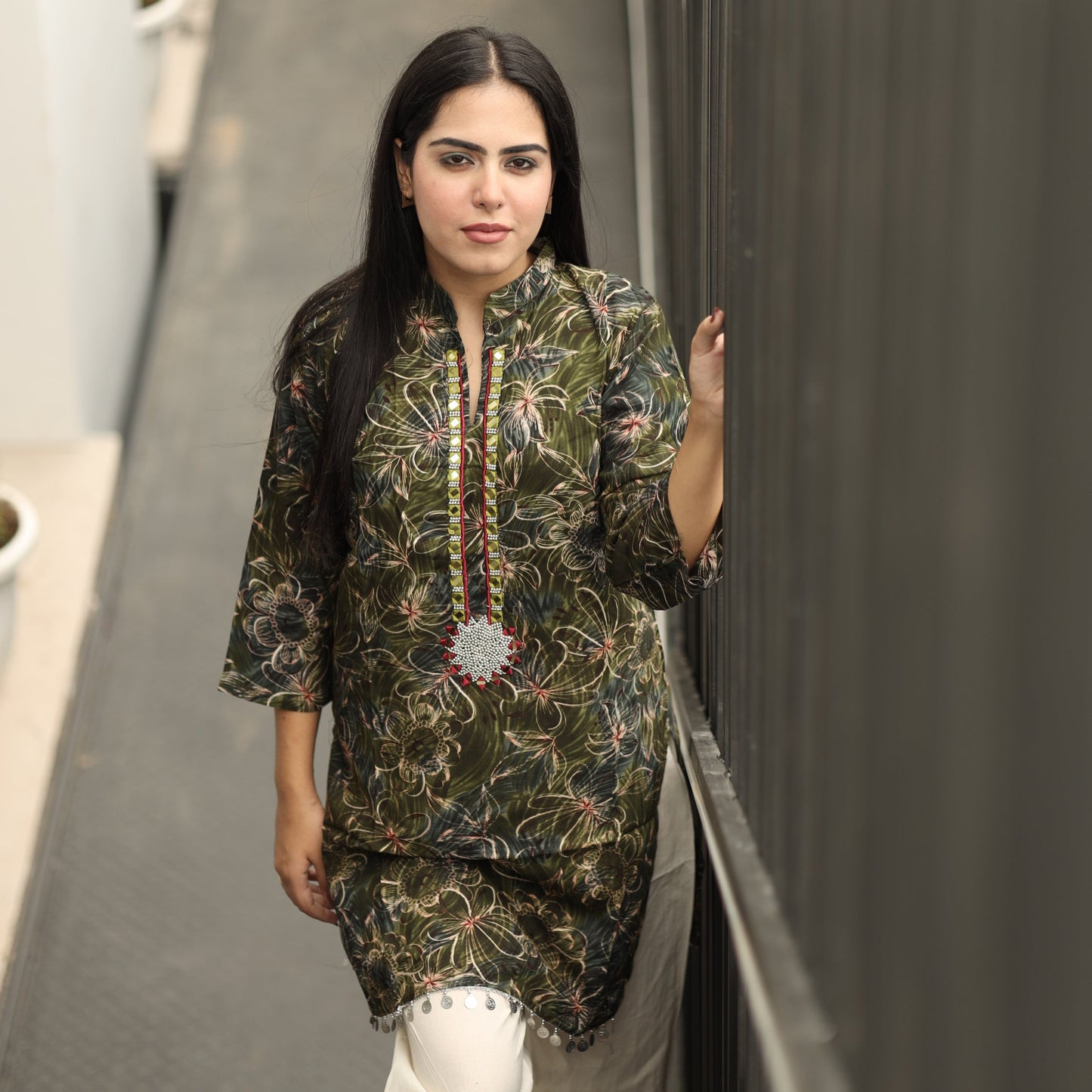Green Print Coord Set