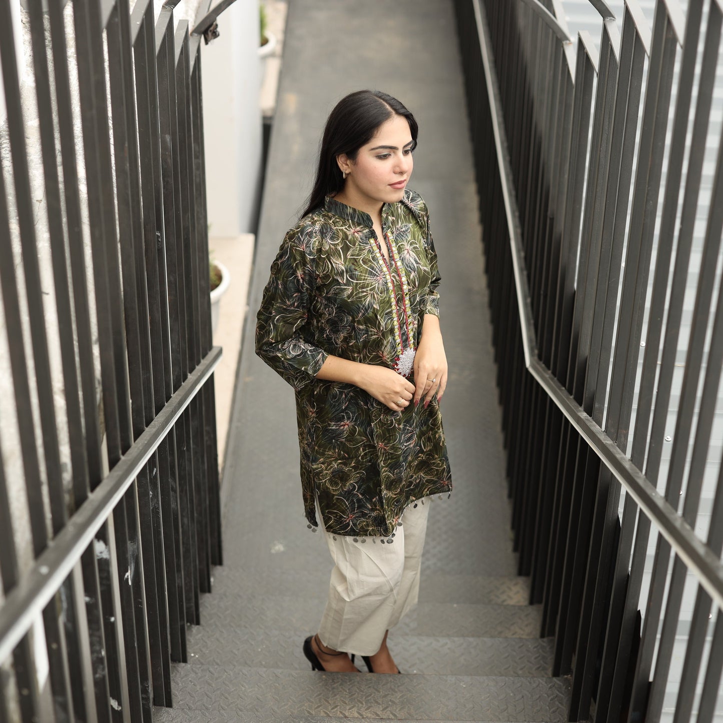 Green Print Coord Set