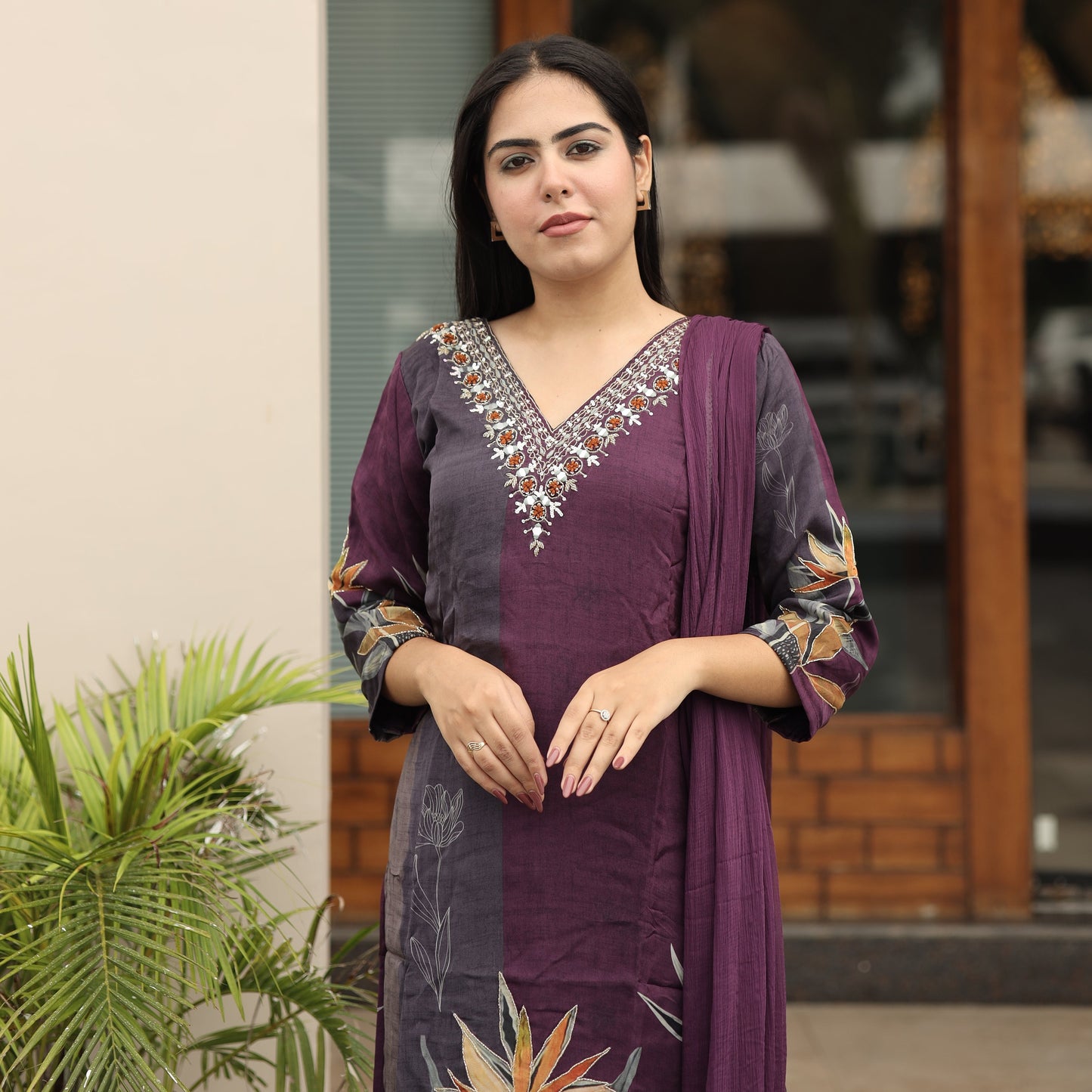 Purple Print Suit