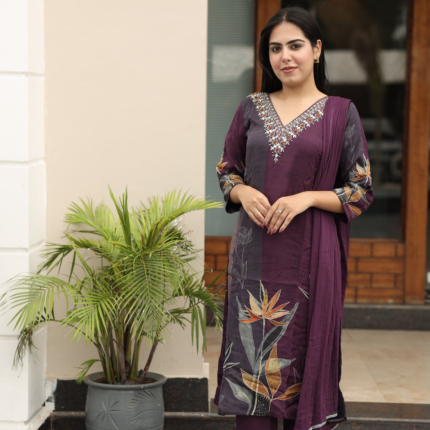 Purple Print Suit