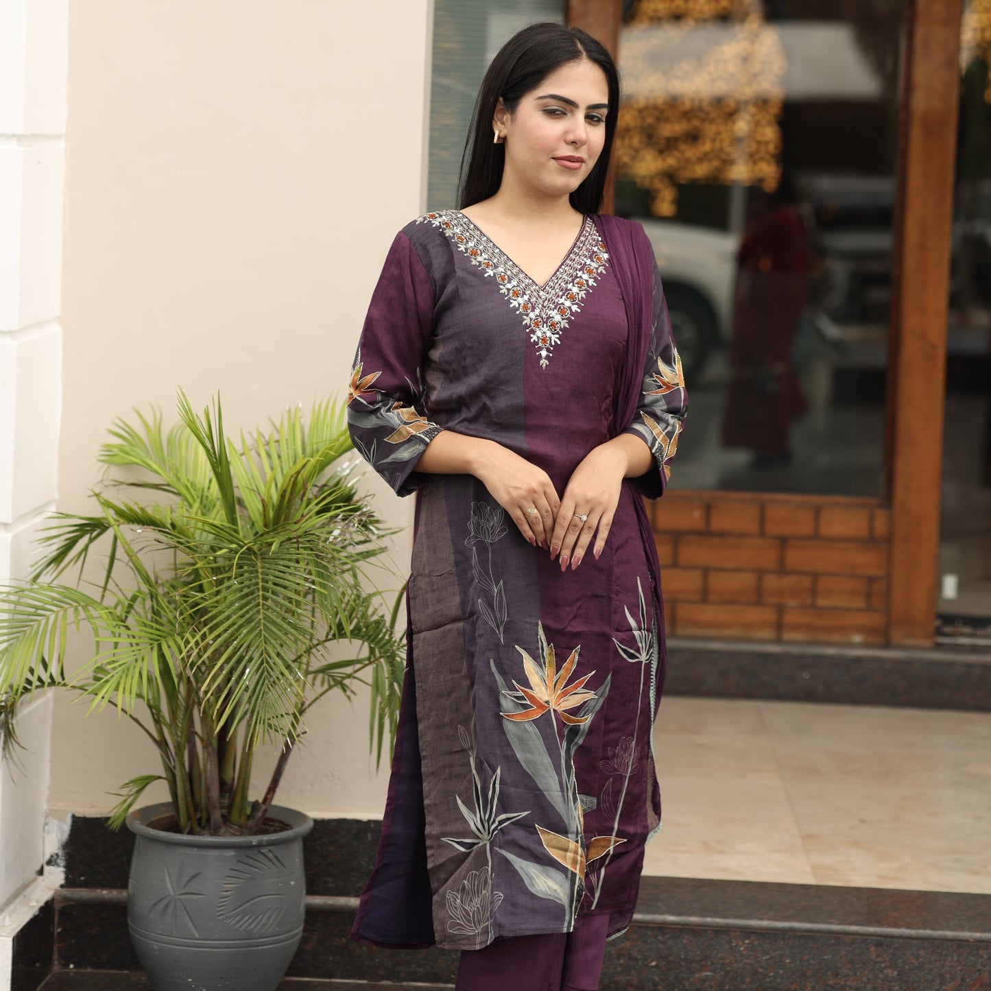 Purple Print Suit