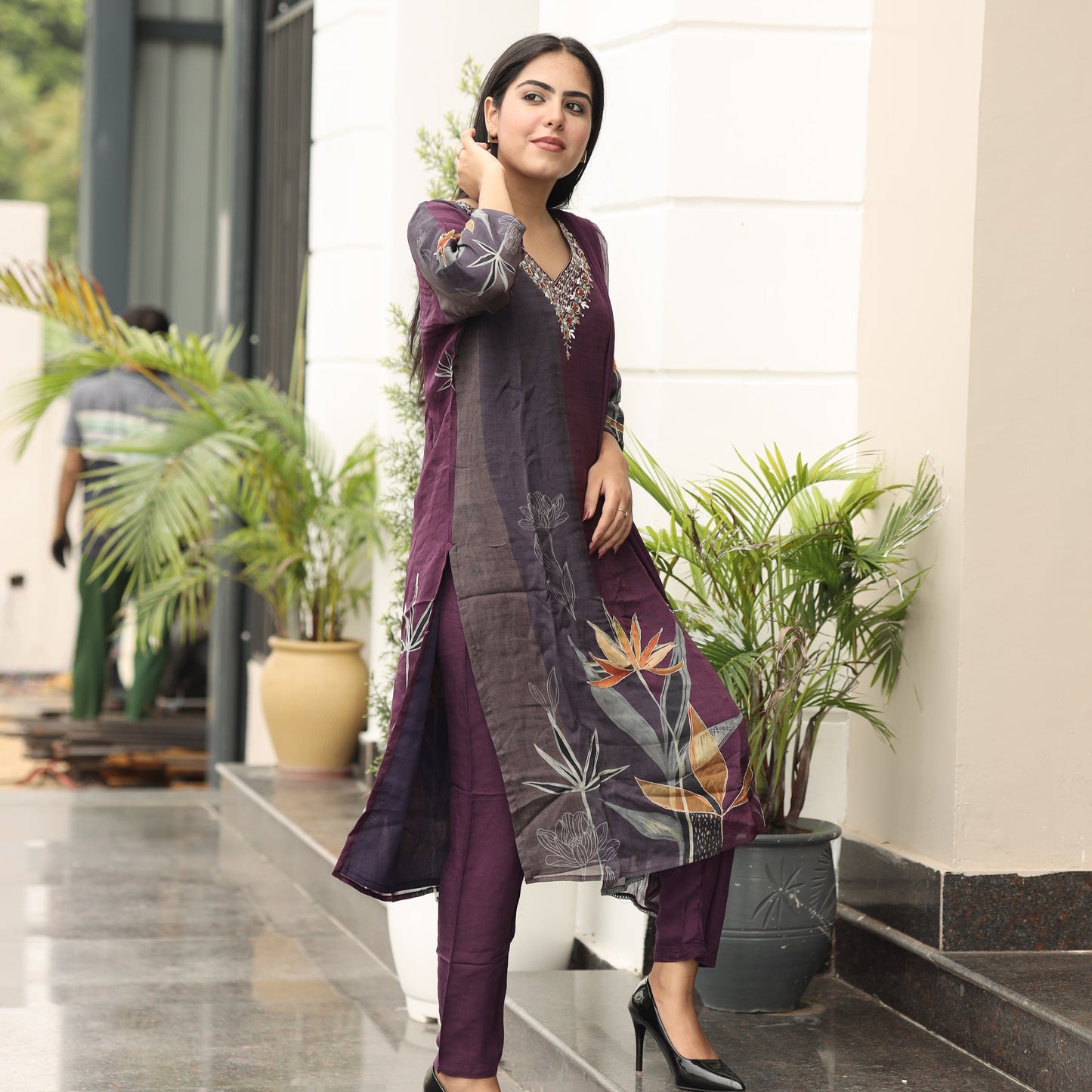 Purple Print Suit