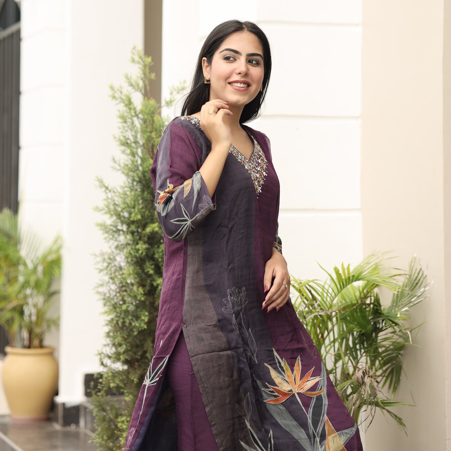 Purple Print Suit