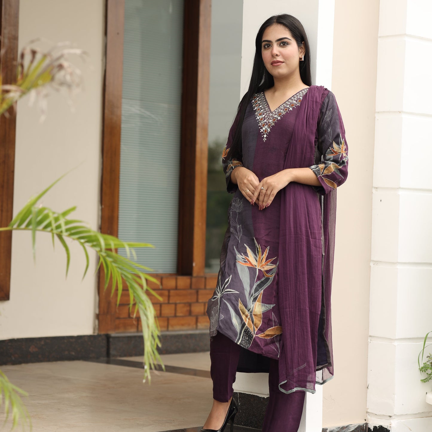 Purple Print Suit