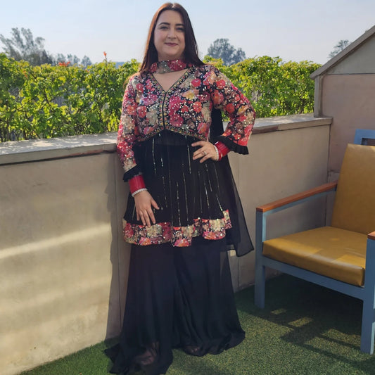 Black Georgette Party Wear Dress