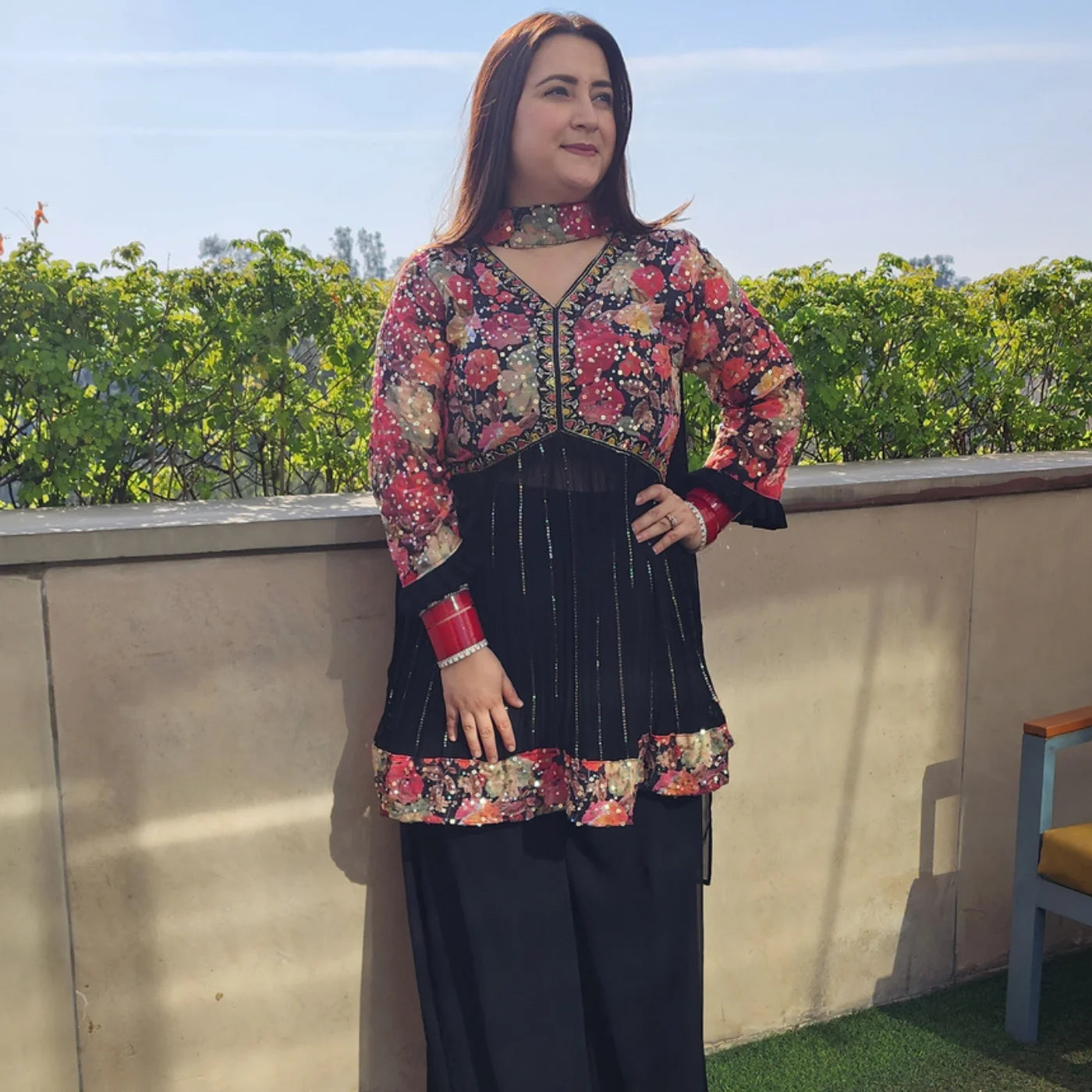 Black Georgette Party Wear Dress