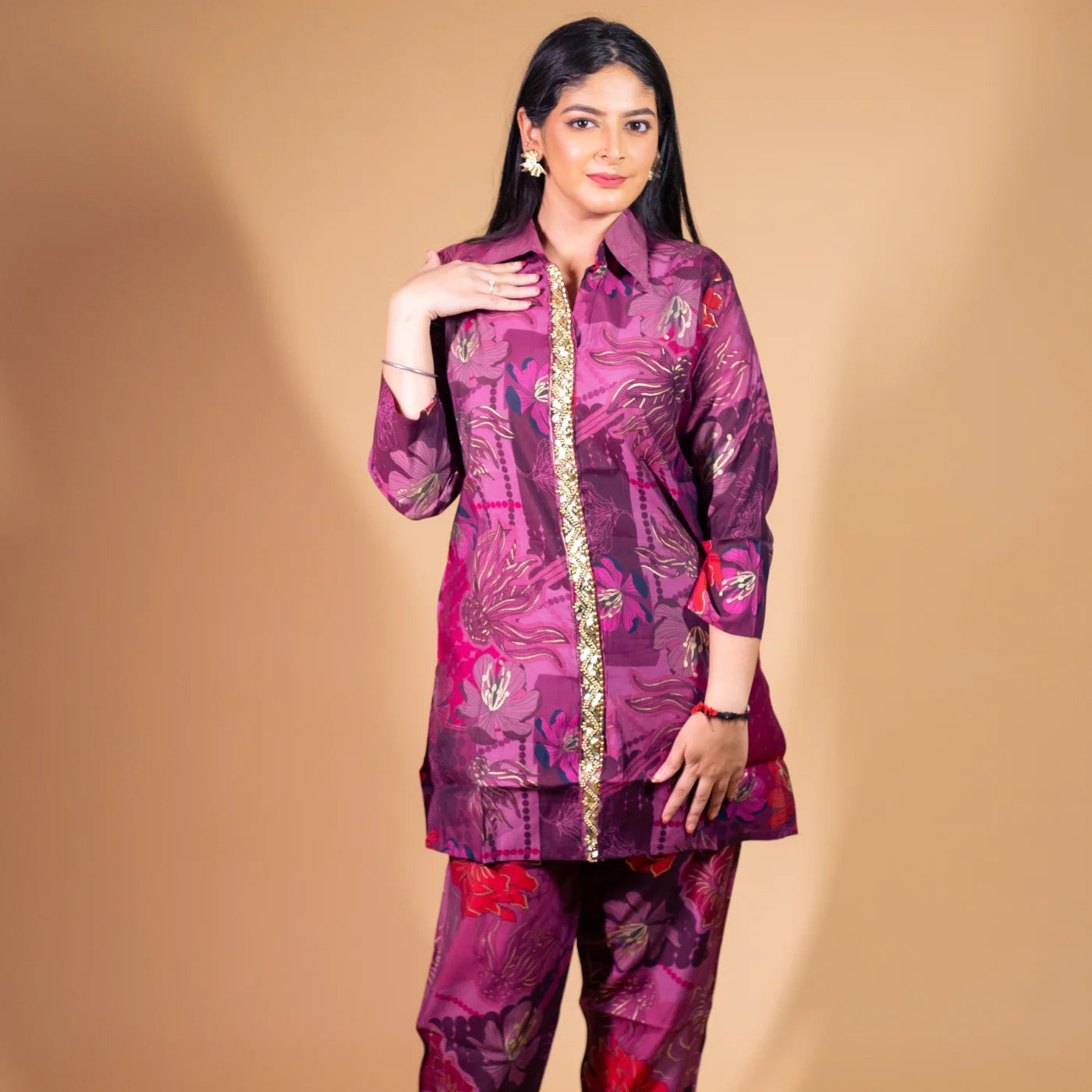 Magenta Collar Cord Set