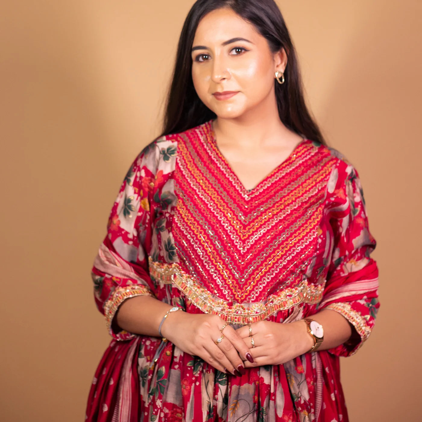 Magenta Frock Suit