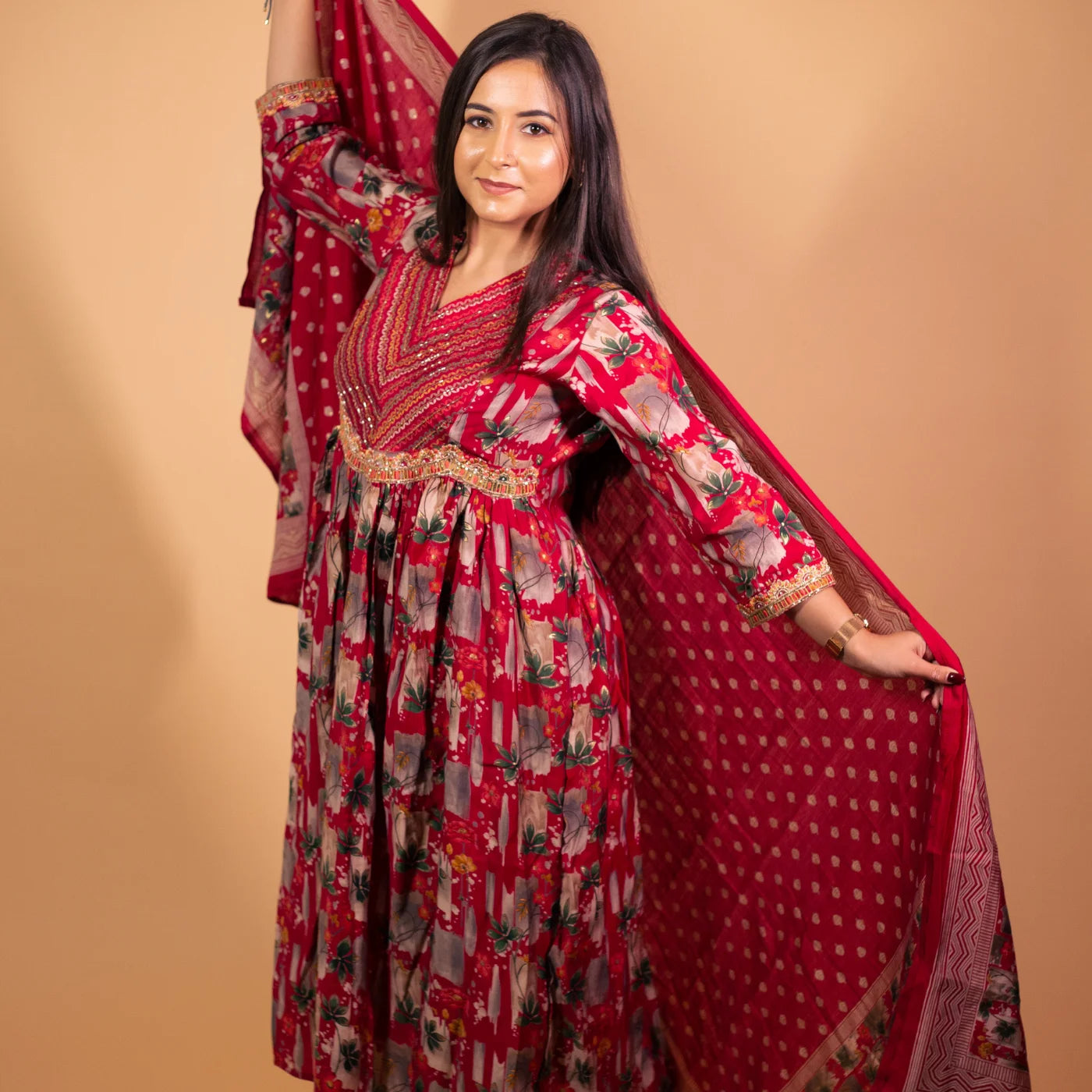 Magenta Frock Suit