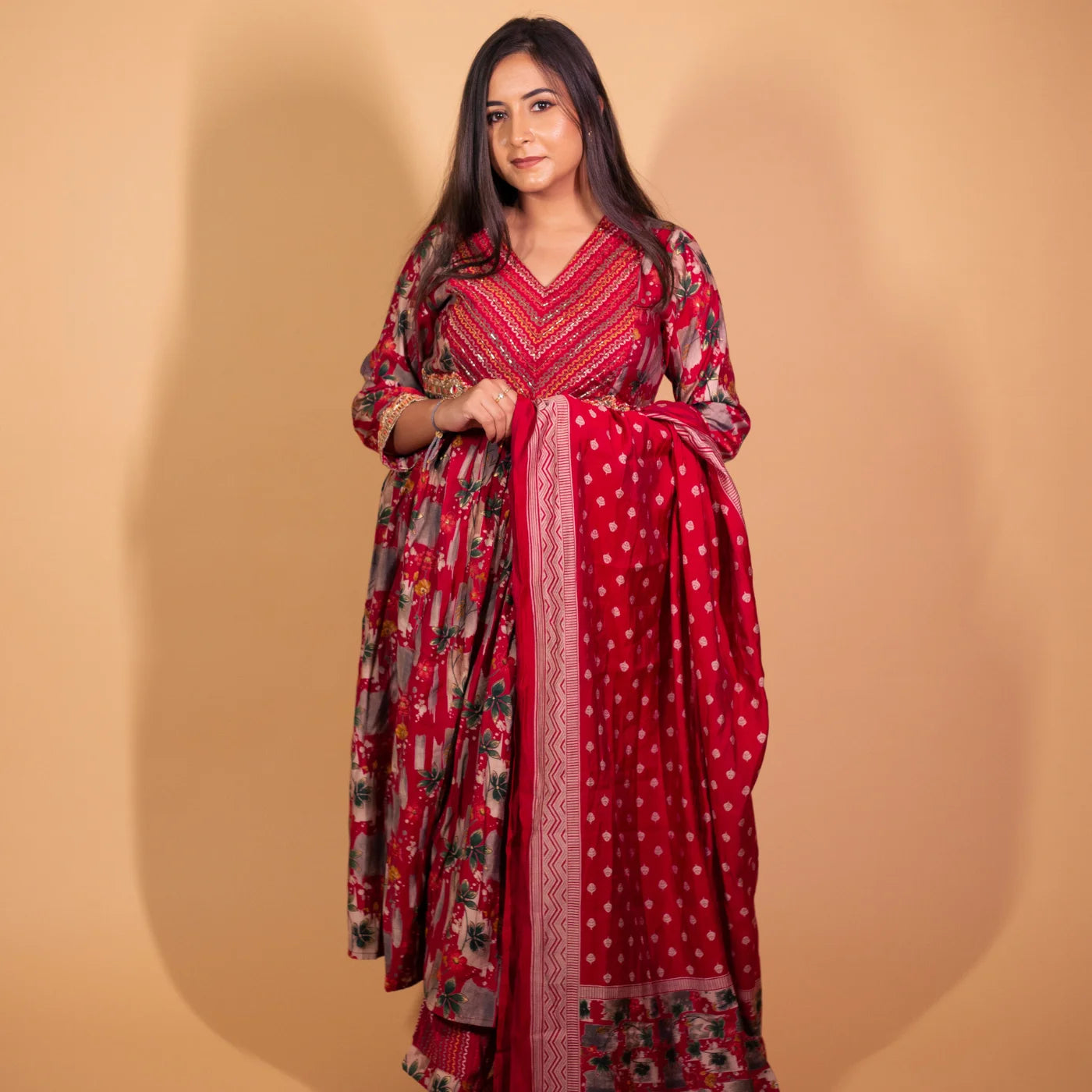 Magenta Frock Suit