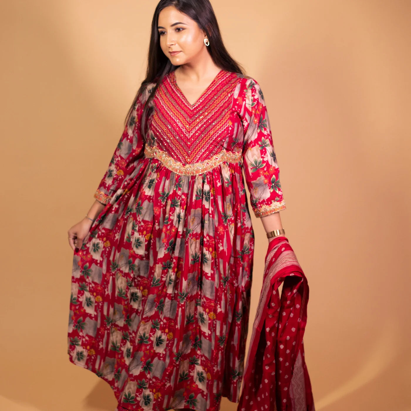 Magenta Frock Suit