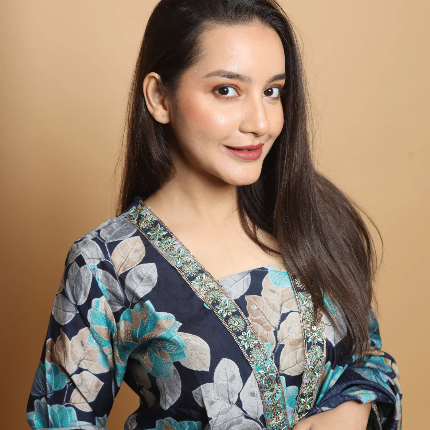 Sky Blue Flower Suit