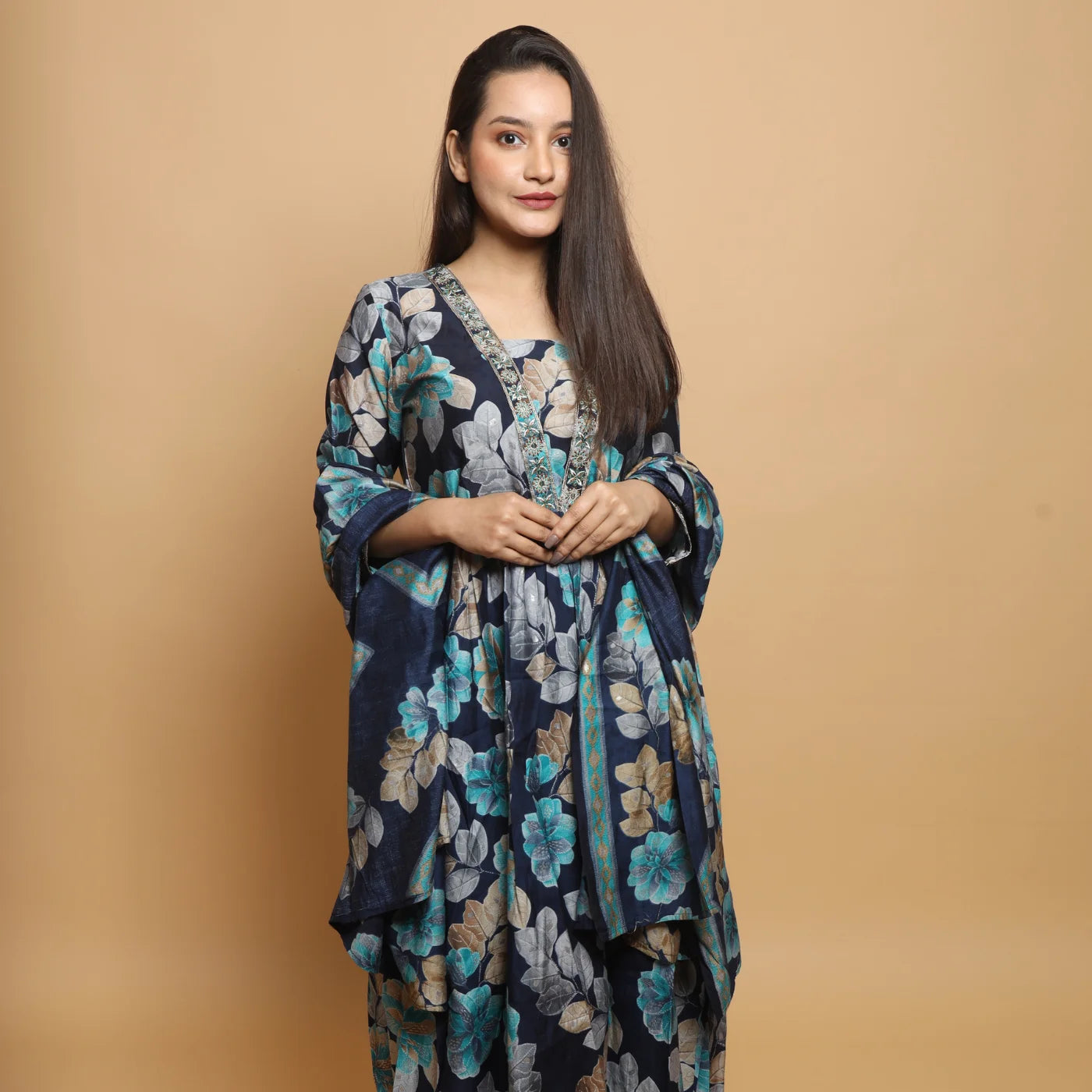 Sky Blue Flower Suit