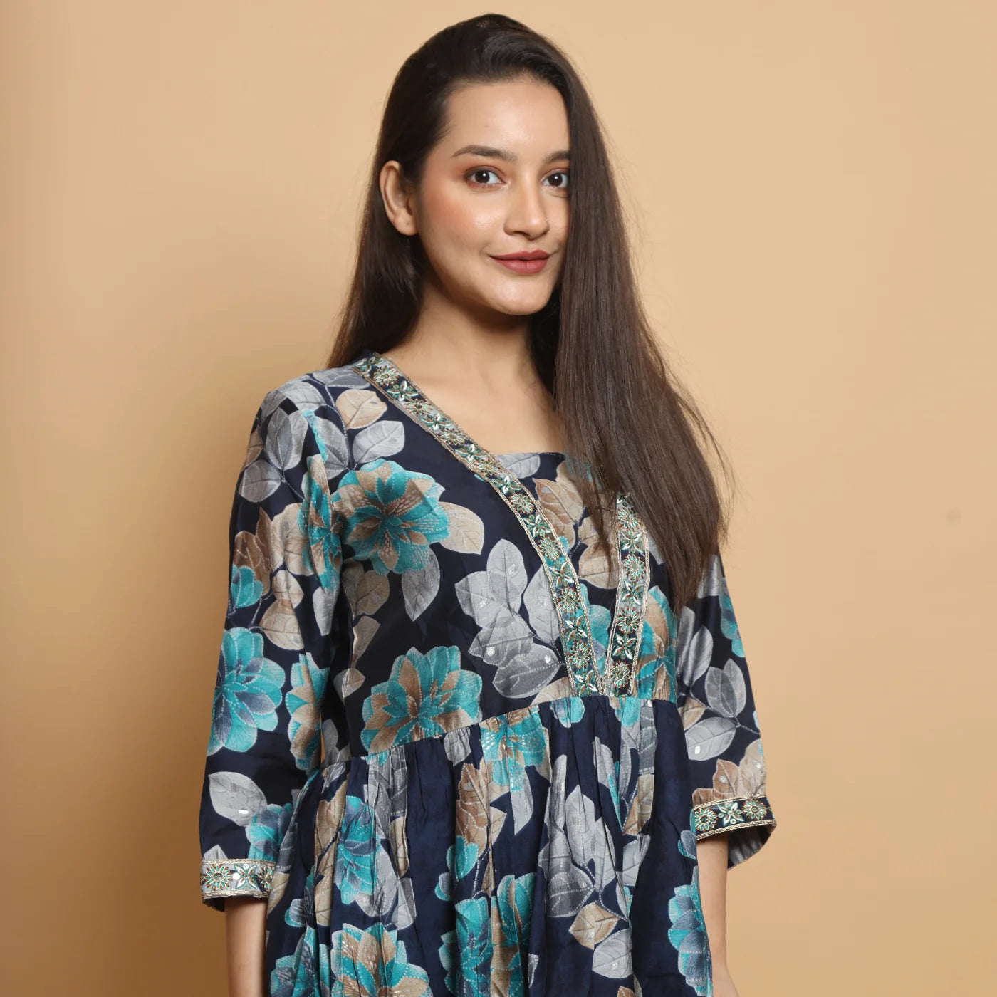 Sky Blue Flower Suit