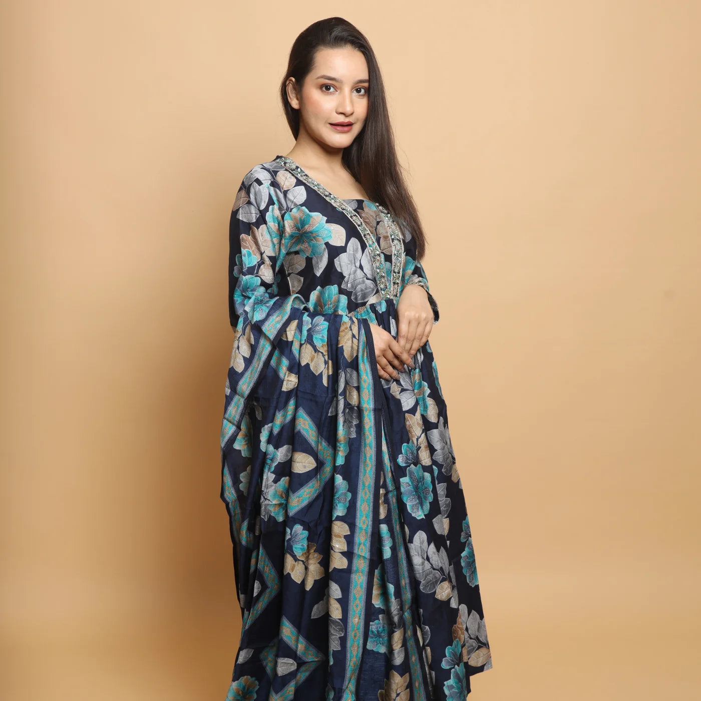 Sky Blue Flower Suit
