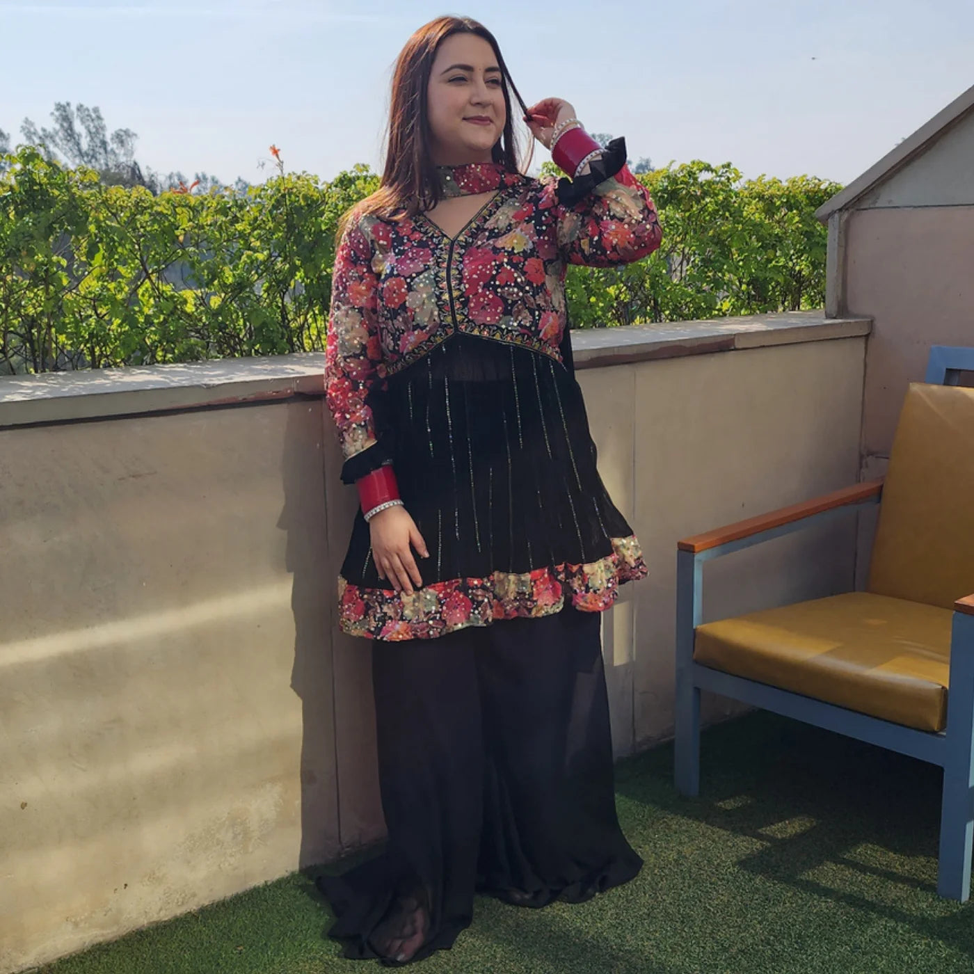 Black Georgette Party Wear Dress