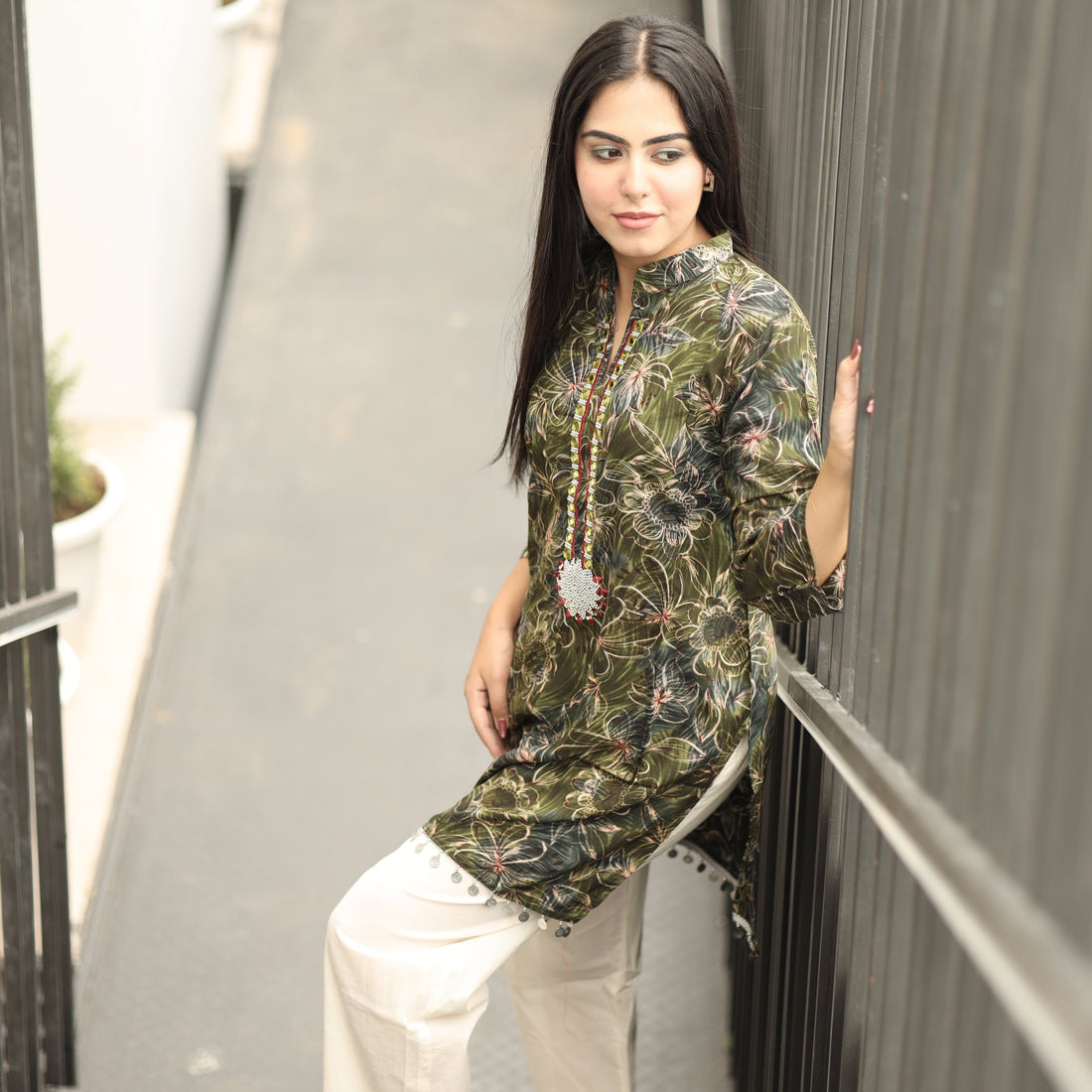 Green Print Coord Set