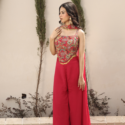 Hot pink festive suit